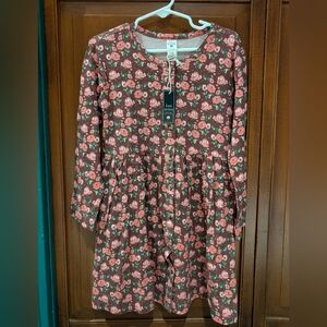 Kate Quinn Kids Dress - Brown and Pink Floral